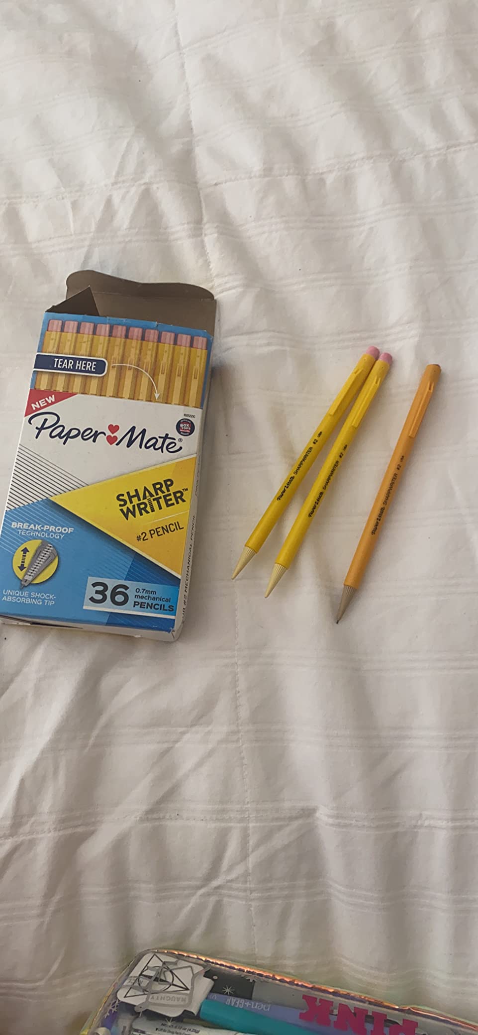 Paper Mate SharpWriter Mechanical Pencils | 0.7 mm #2 Pencil | Pencils for School Supplies, Yellow, 36 Count customer photo 2