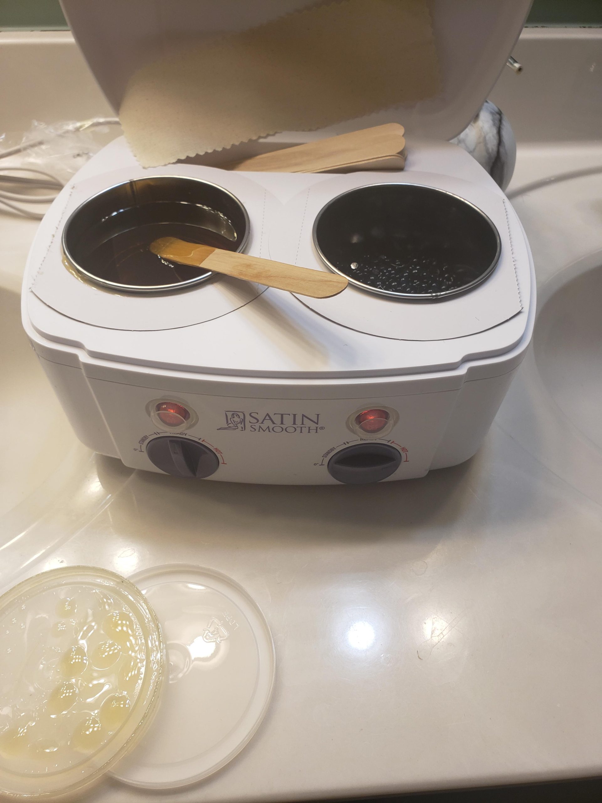 Satin Smooth Double Wax Warmer - Dual Pot Wax Heater for Hair Removal & Waxing Treatments, Salon & At Home Use customer photo 2