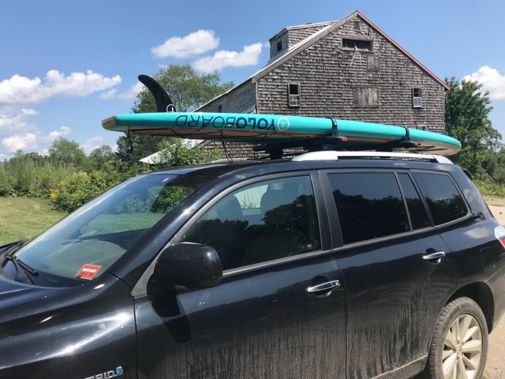 Yakima SupDawg Fully Assembled Rooftop SUP & Surfboard Mount, Holds 2 Boards up to 36