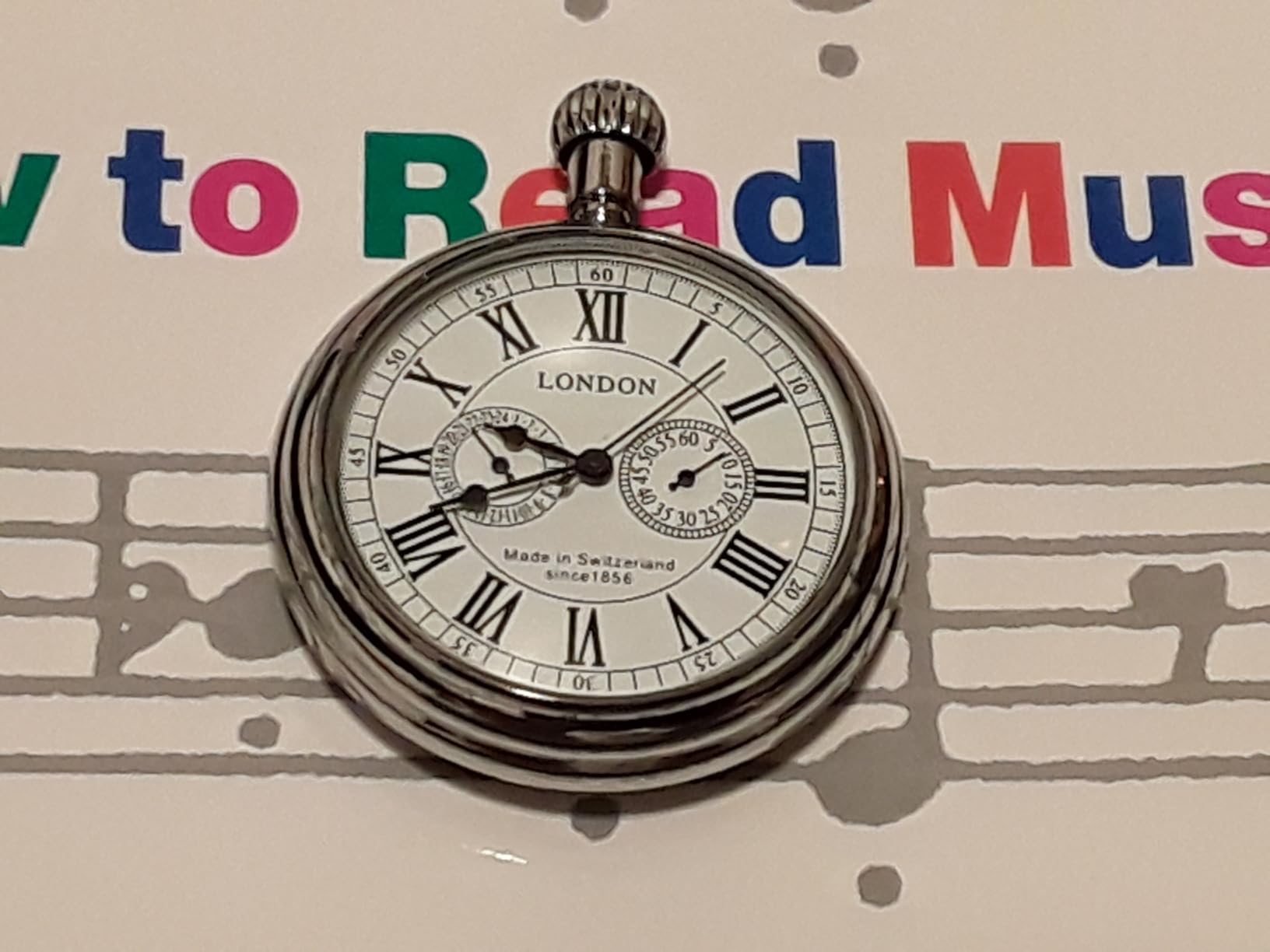 VIGOROSO Men's Vintage Full Copper Hand-Wind Mechanical Second&24hours Sub-dials Pocket Watch in Box customer photo 1