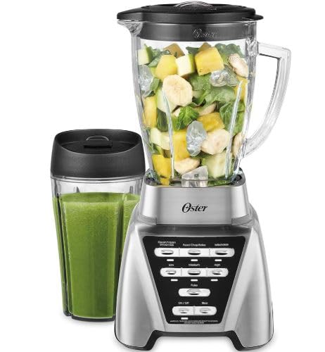 Oster Pro 1200 Smoothie Blender with Glass Jar & 24oz To-Go Cup, Countertop Kitchen Blender with 7 Speeds, 1200W Power, Brushed Nickel customer photo 1