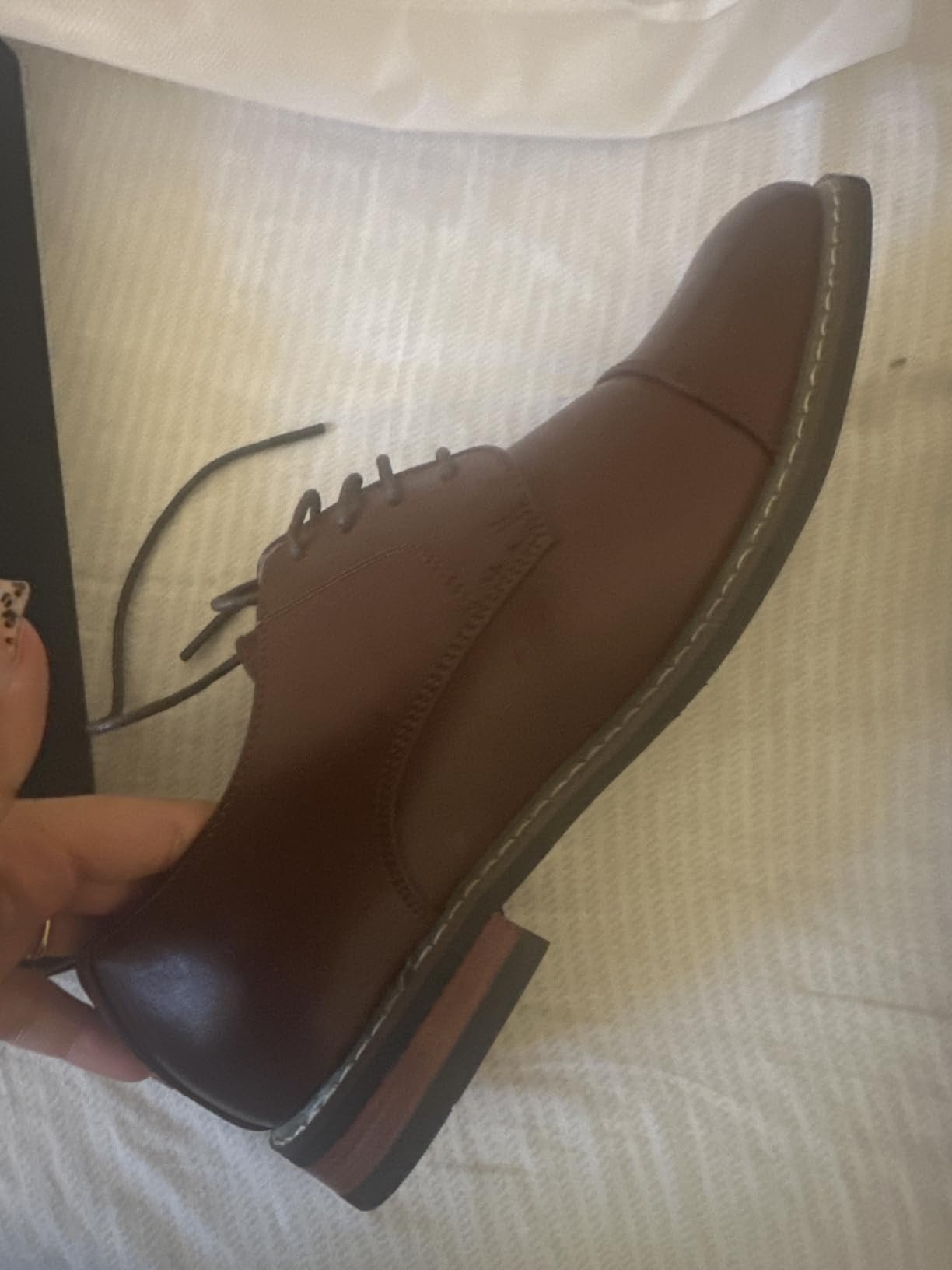 Bruno Marc Moda Italy Prince Men's Classic Modern Oxford Lace Dress Shoes customer photo 2