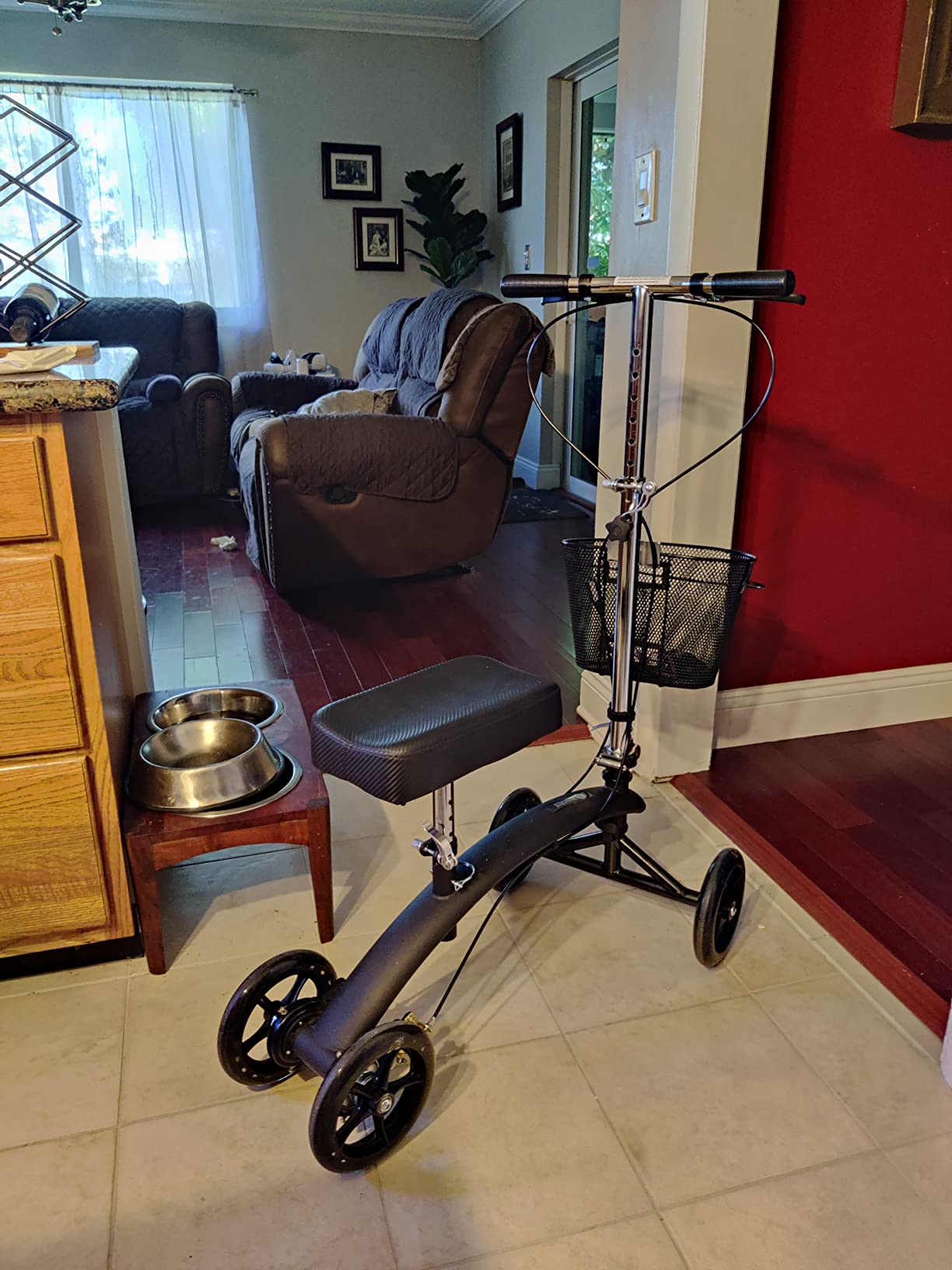 BodyMed Premium Knee Walker, Steerable for Foot Injuries - Adjustable Scooter with Dual Brakes & Metal Basket - Better Alternative to Crutches for Leg Recovery customer photo 1