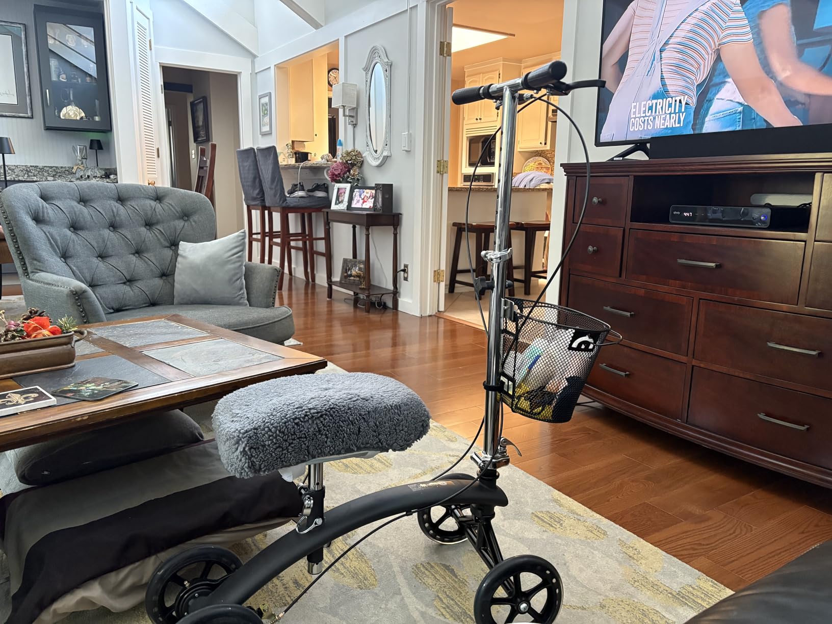 BodyMed Premium Knee Walker, Steerable for Foot Injuries - Adjustable Scooter with Dual Brakes & Metal Basket - Better Alternative to Crutches for Leg Recovery customer photo 2