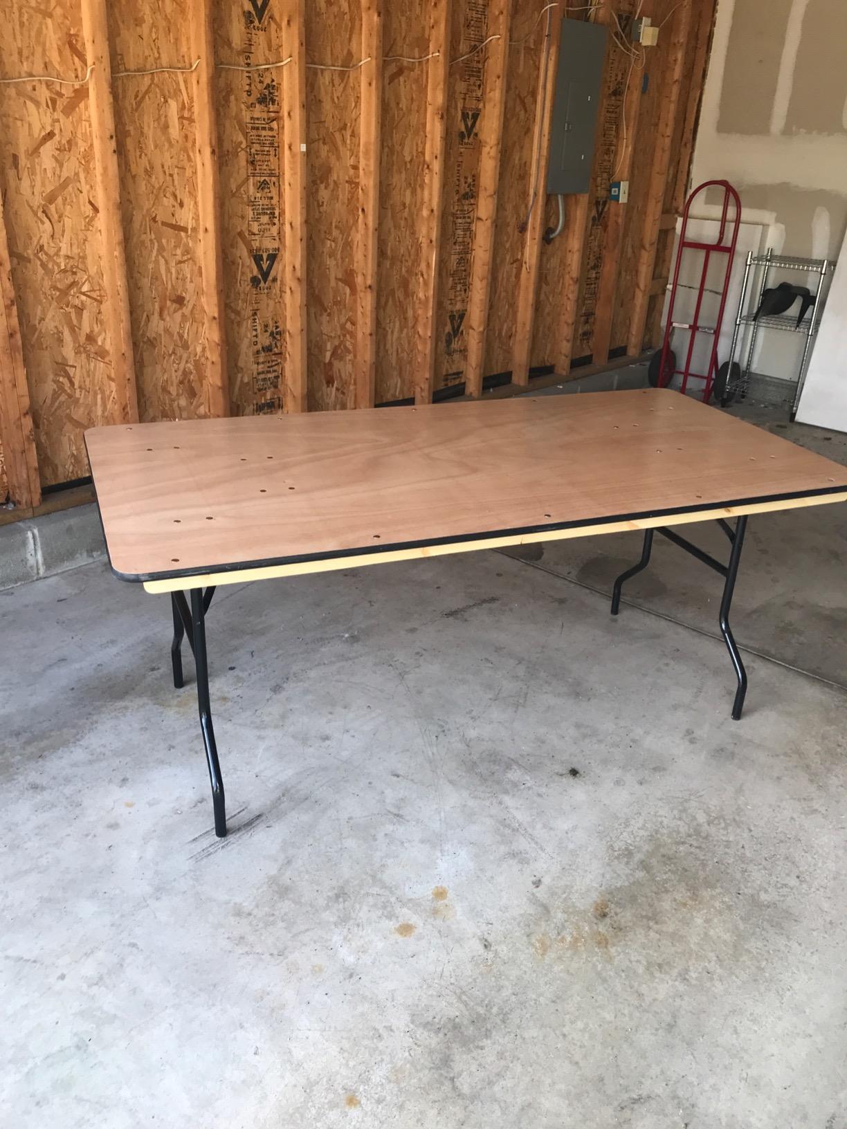Flash Furniture Fielder 6' Rectangular All-Occasion Wood Folding Event Table customer photo 2