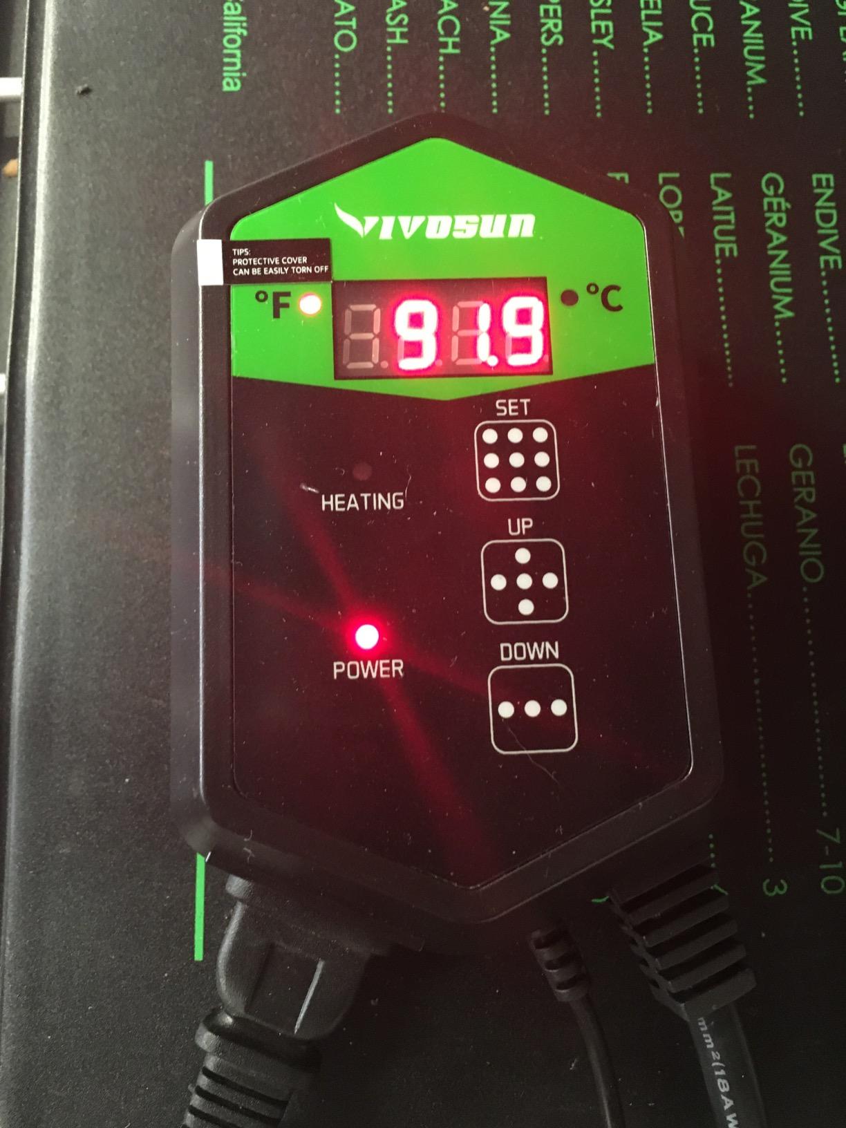 VIVOSUN Digital Heat Mat Thermostat Controller, 40-108 ºF 1000W for Reptiles, Seedlings, Germination, Incubation and Fermentation customer photo 2