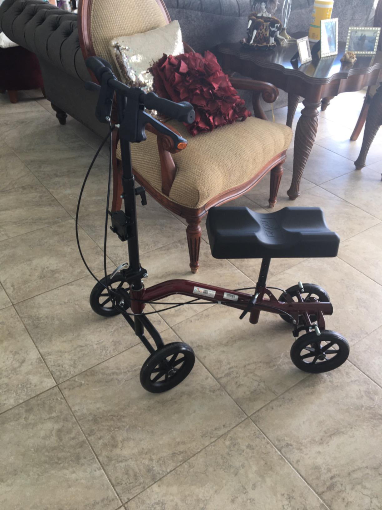 NOVA Medical Products Heavy Duty Knee Scooter, 400 lb Weight Capacity (Red) customer photo 1