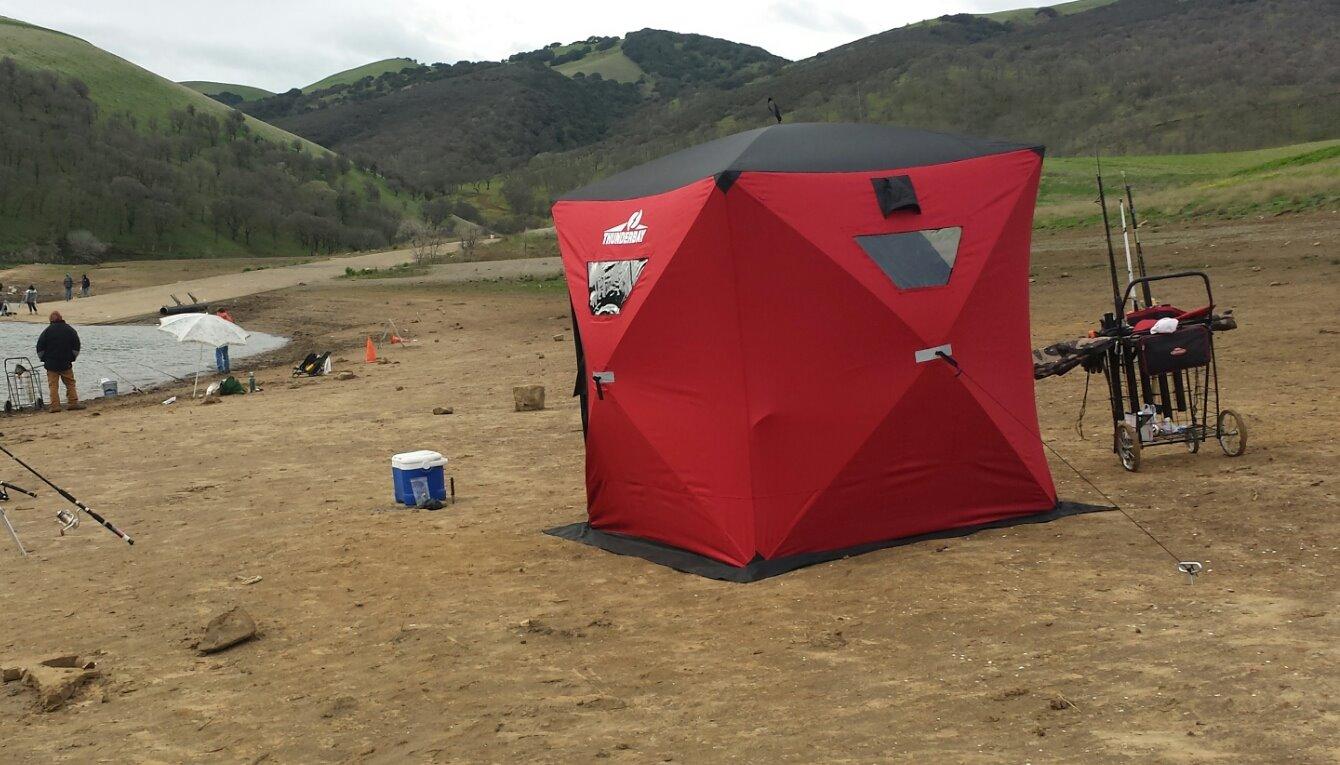 THUNDERBAY Ice Cube 2-4 Man Portable Ice Shelter, 24/34 Square Feet of Fishable Area, Portable 2-3 Person Ice Shanty customer photo 2