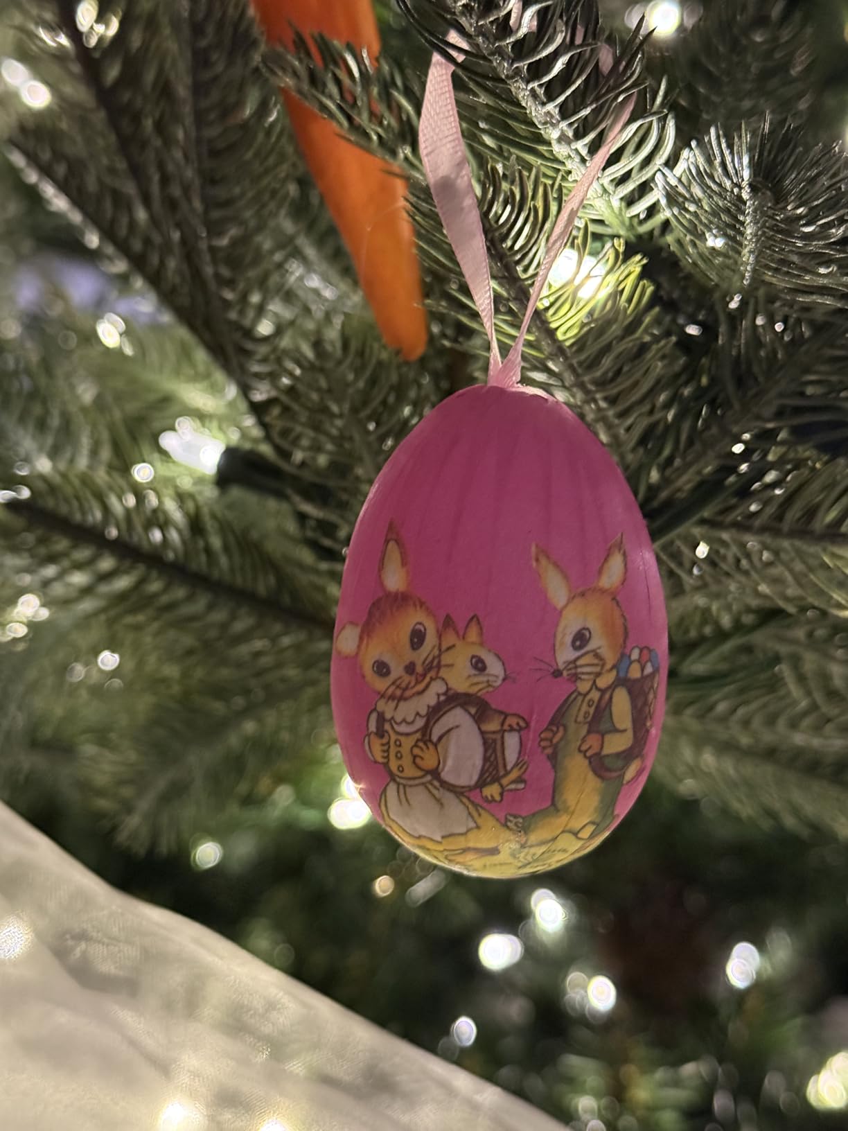 12pcs Vintage Style Paper Mache Foam Egg Hanging Ornaments Easter Decoration customer photo 1