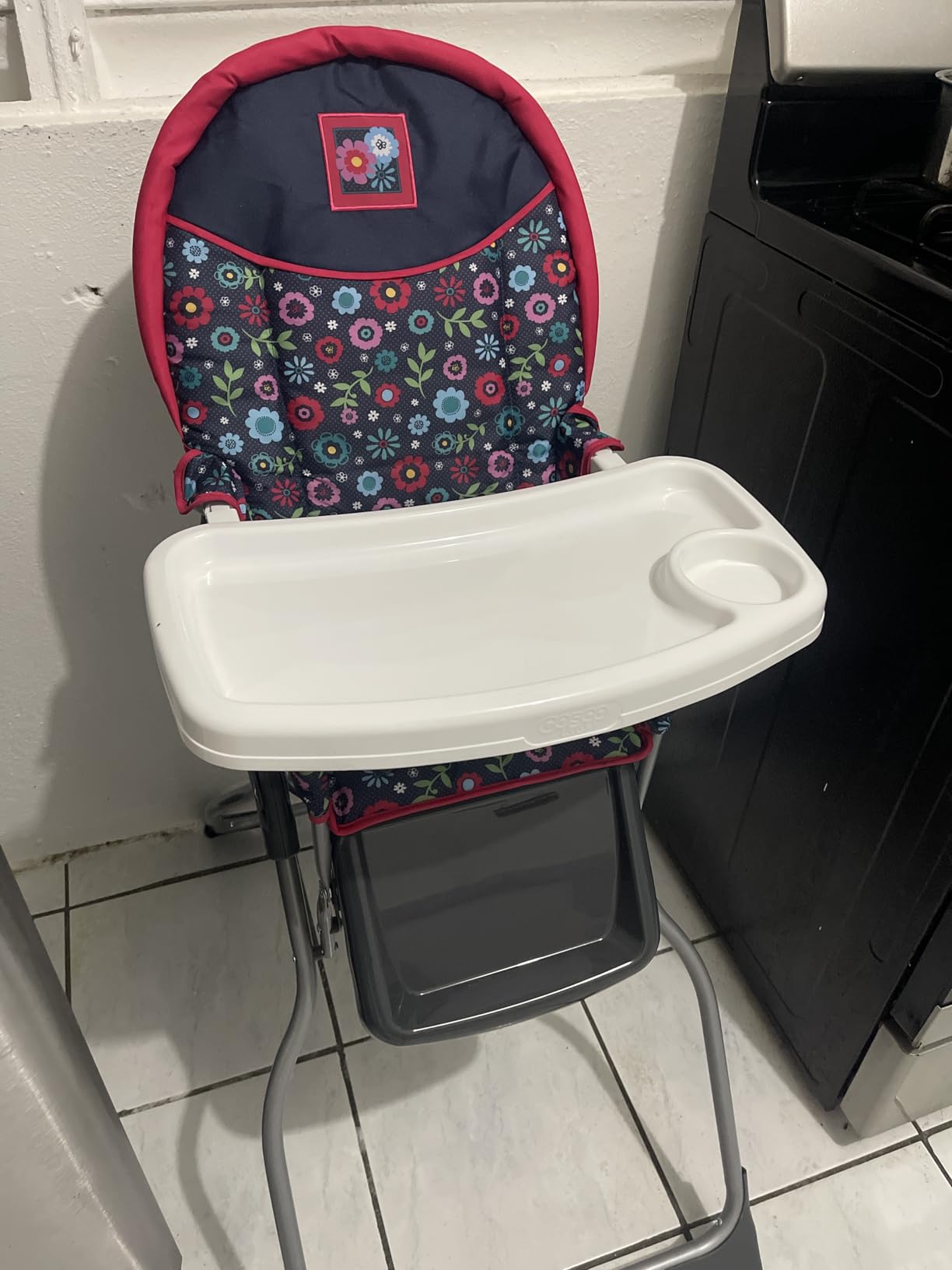 Cosco Kids Highchair for Baby, Simple Foldable High Chair, Convenient, Lightweight, and Compact Design, Flower Garden customer photo 2