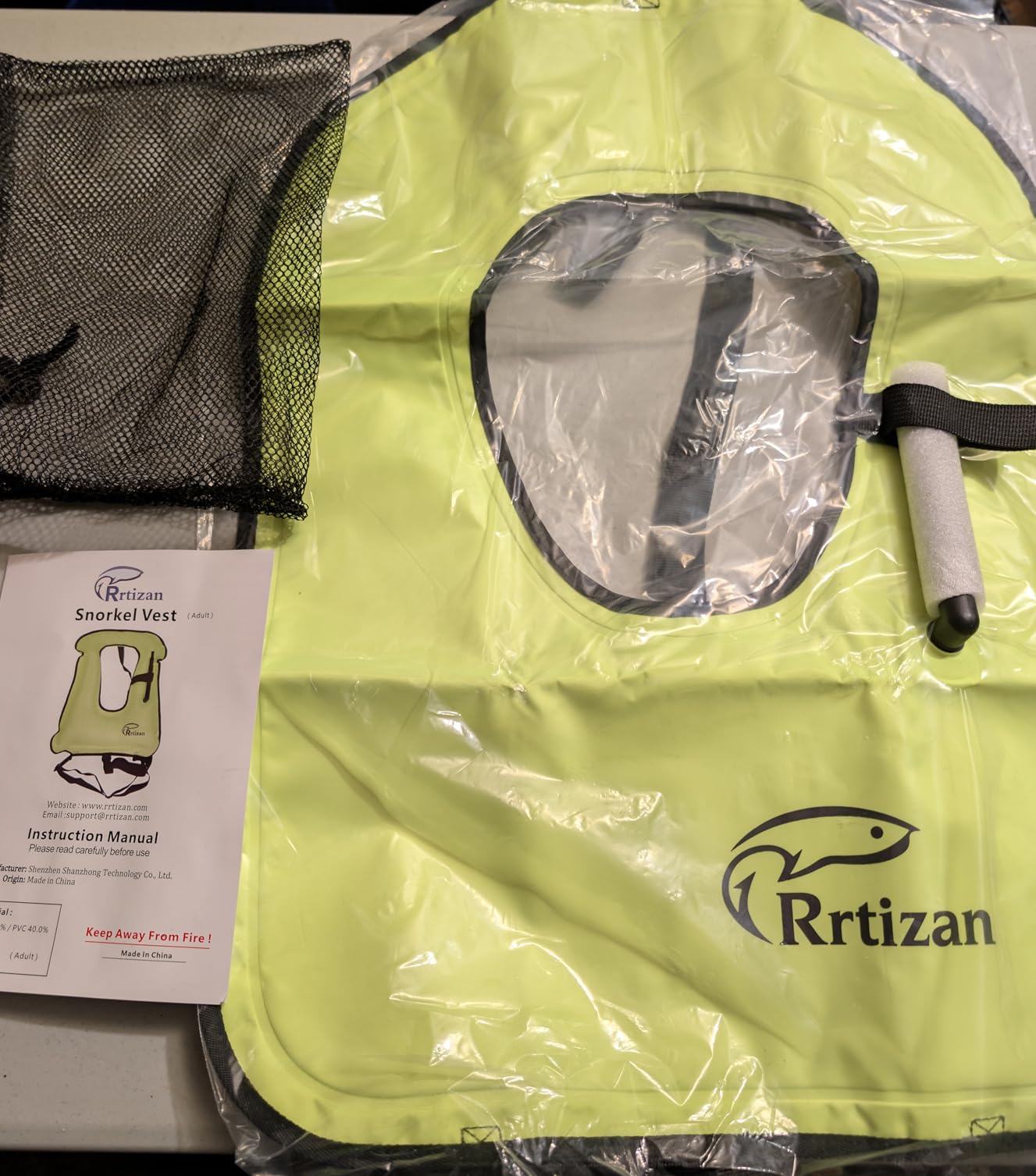 Rrtizan Snorkel Vest, Adults Portable Inflatable Swim Vest Jackets for Snorkeling Swimming Diving Safety Load up to 220 Ibs customer photo 1