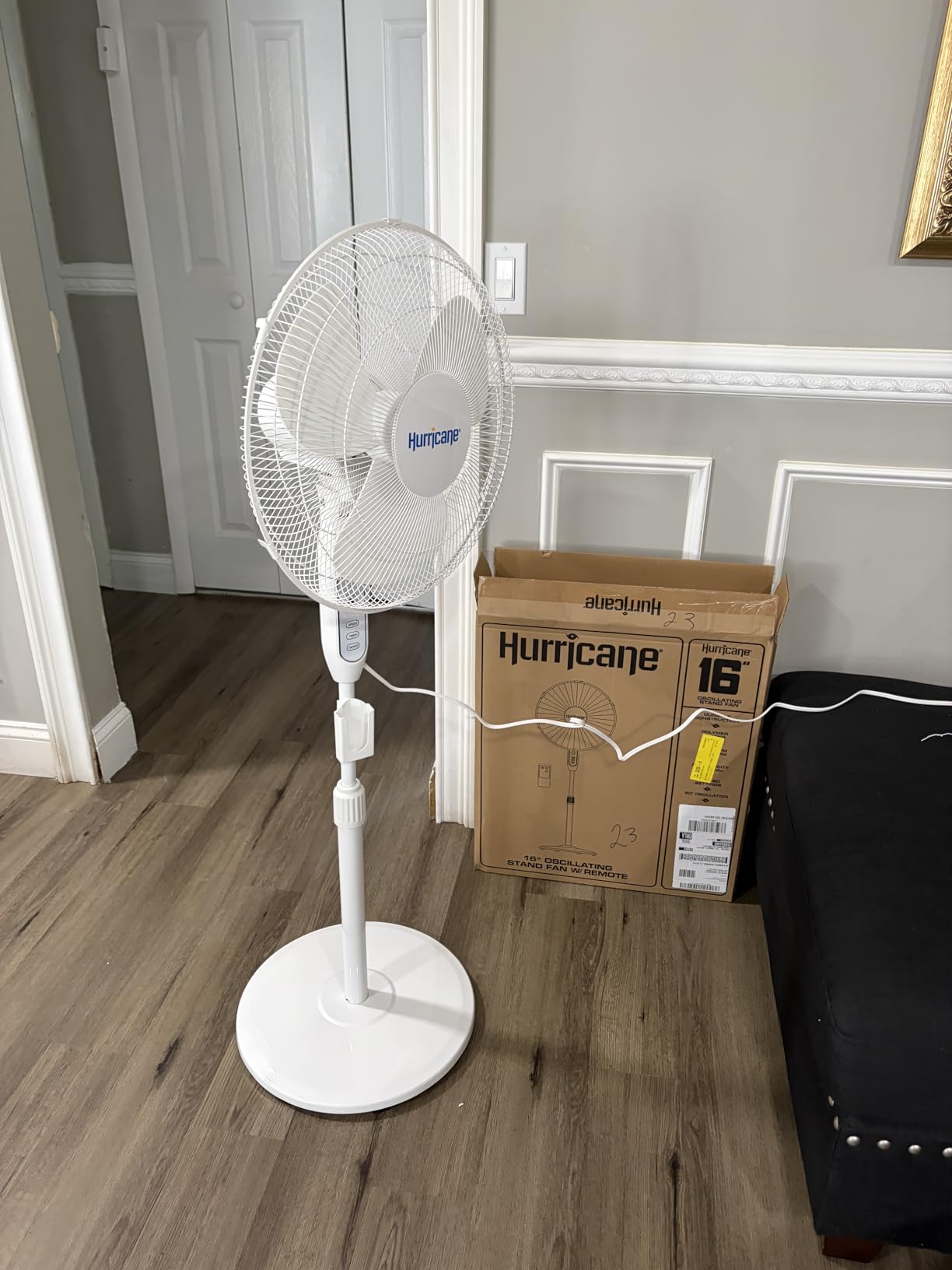 Hurricane Pro High-Velocity Oscillating Metal Stand Fan w/ 3-Speed Setting, 20
