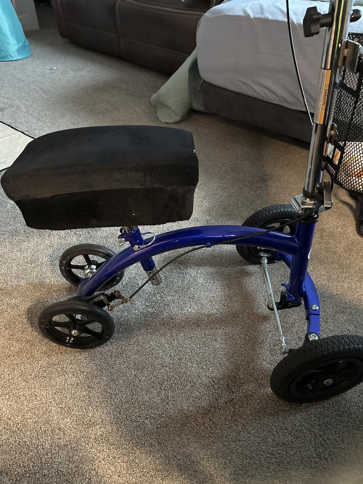 KneeRover Hybrid All Terrain Knee Scooter for Adults for Foot Surgery Heavy Duty Knee Walker for Broken Ankle Foot Injuries - Leg Recovery Scooter Best Knee Crutch Alternative (Blue) customer photo 1