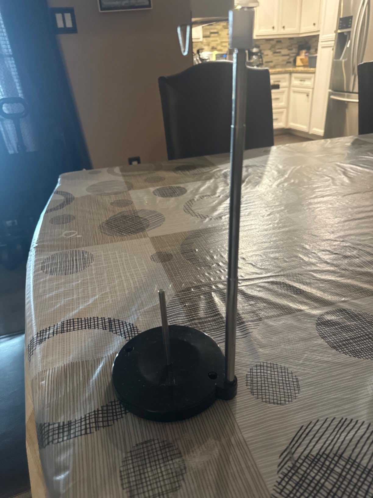 Adjustable Single Thread Spool Holder - Stand alone Embroidery, Sewing or Quilting Thread Holder or Stand - Ensures Smoother Feed = Heavy Plastic Base customer photo 2