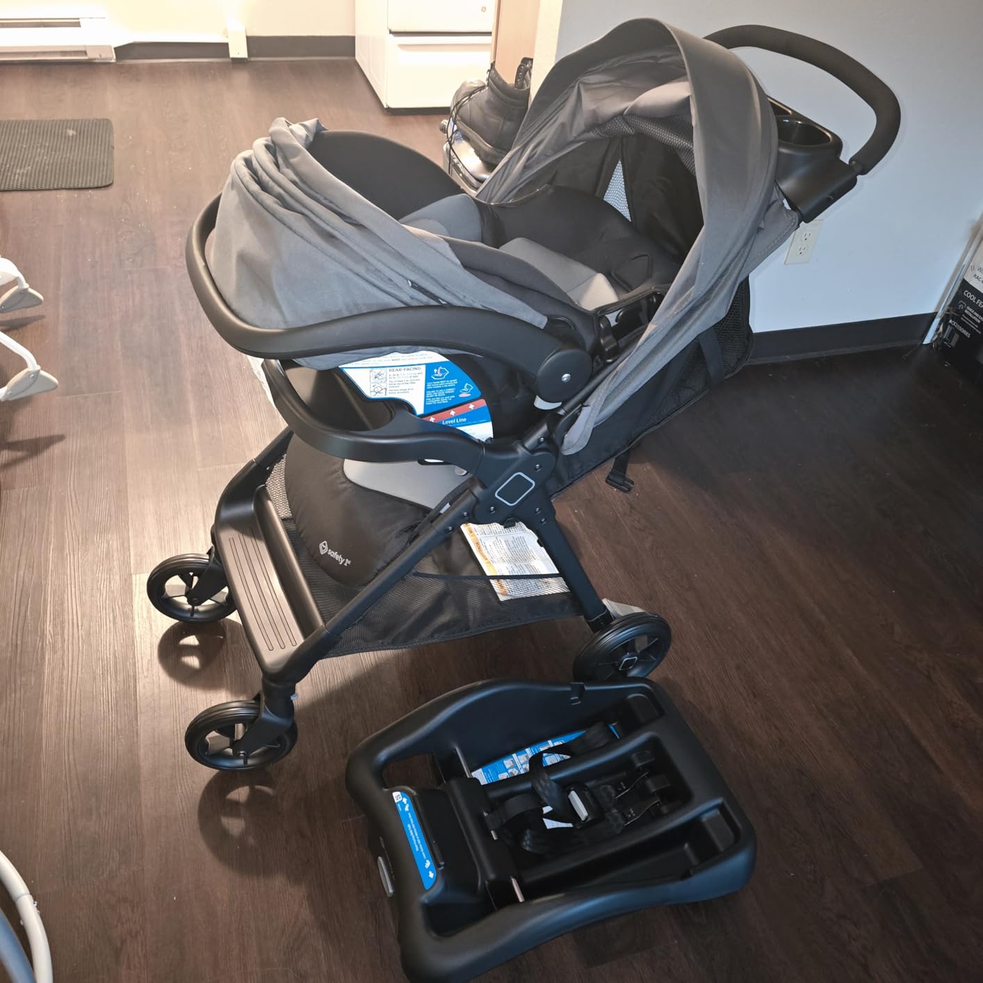 Safety 1st Smooth Ride Travel System Stroller and OnBoard FLX Infant Car Seat, Newborn to Toddler Baby Combo, Monument customer photo 2