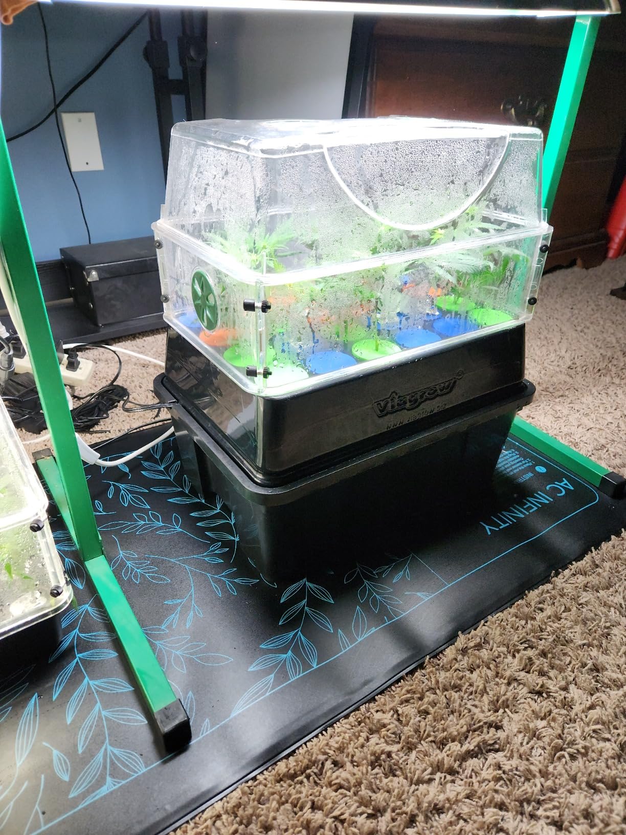 Viagrow Clone Machine 24-Site Black Plastic Round Indoor/Outdoor Aeroponic Hydroponic System with Lid and Collar Inserts customer photo 1