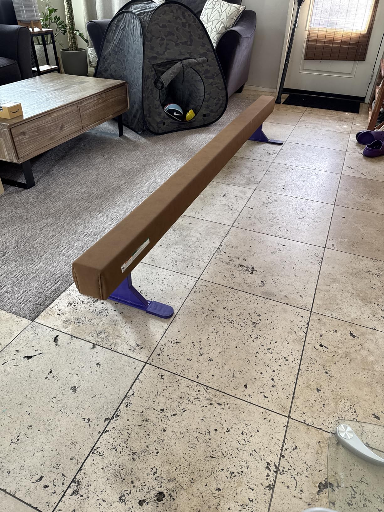 Tumbl Trak 8 Foot Addie Gymnastics Training Suede Balance Beam, High and Low Beam Gymnastics for Home, Non Slip Base, Competition Feel customer photo 1