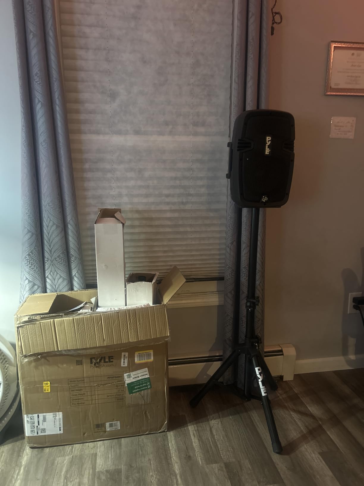 Pyle PPHP849KT Active + Passive PA System - Dual 8inch 700W Powered PA Speaker with Bluetooth, Microphone, MP3/USB/SD/AUX, Stands customer photo 1