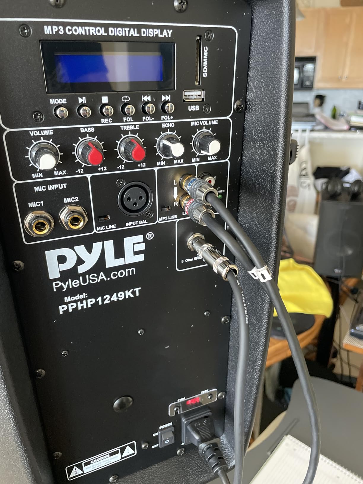 Pyle PPHP849KT Active + Passive PA System - Dual 8inch 700W Powered PA Speaker with Bluetooth, Microphone, MP3/USB/SD/AUX, Stands customer photo 2