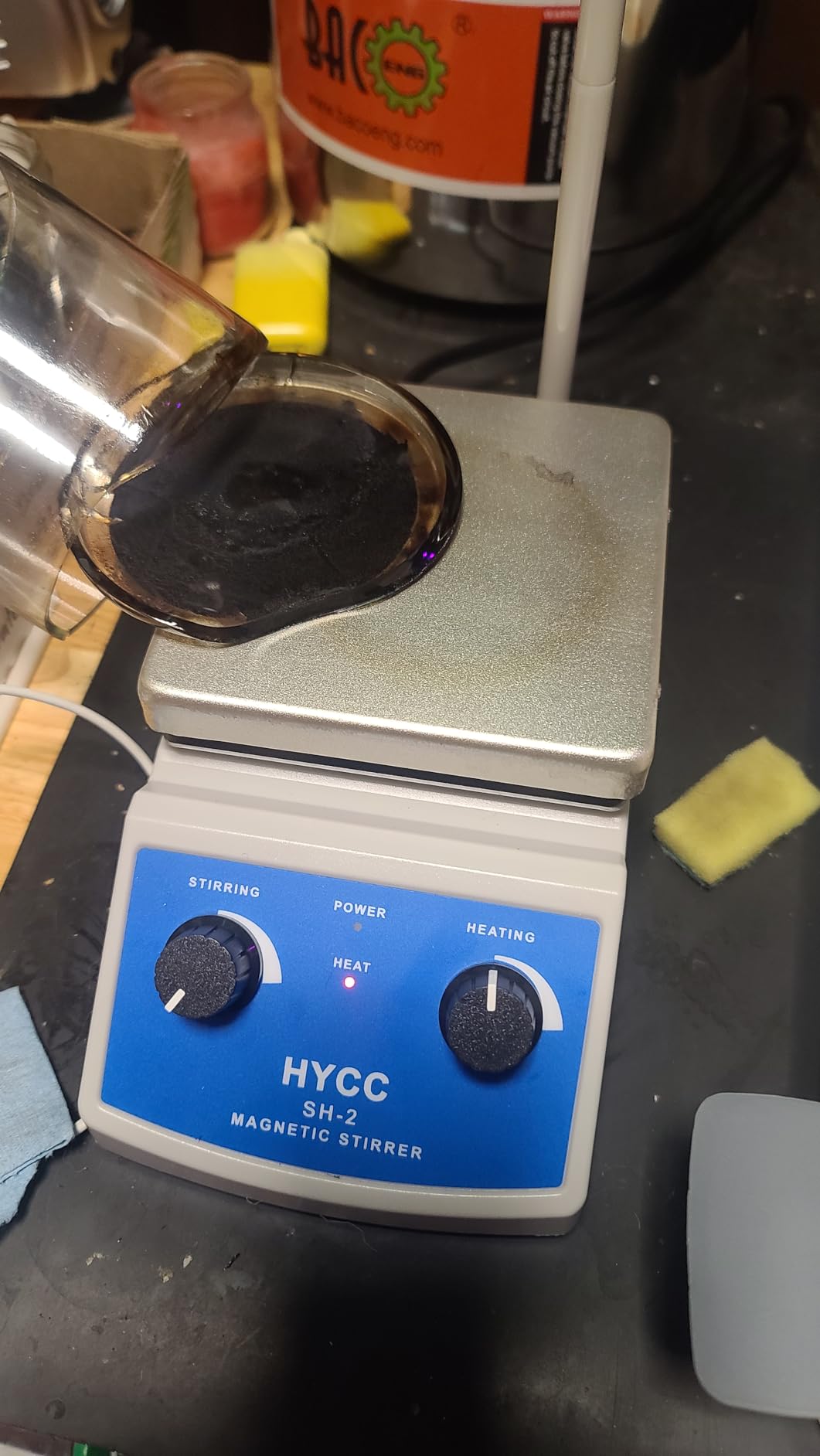 HYCC Magnetic Stirrer Hot Plate Max 716°F, 100-2000RPM Hot Plate with Magnetic Stirrer, 2000mL Magnetic Hotplate Stirrer, Magnetic Stirrer w/Magnetic Stir Bar customer photo 1