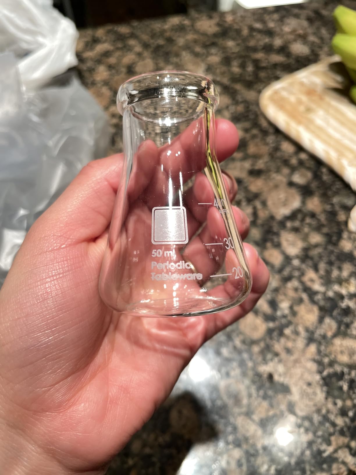 Laboratory Shot Glass Set, Borosilicate Glass Beakers & Flasks with Kiln Fired Enamel Markings customer photo 1