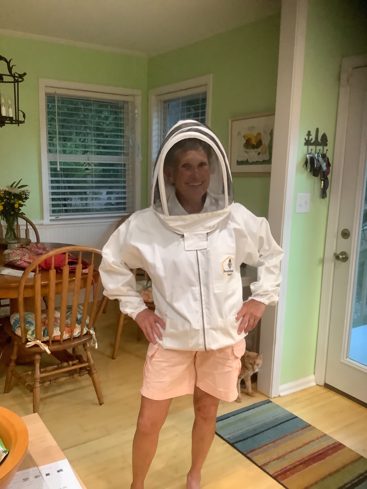 Beekeeping Jacket with Fencing Veil and Gloves, Cotton Bee Jacket for Men and Women, Heavy-Duty Brass Zippers - 2XL customer photo 2