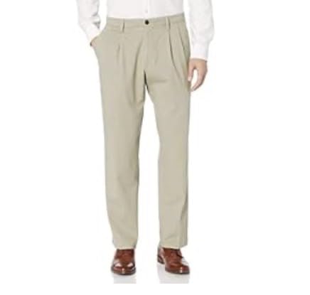 Men's Classic Fit Easy Khaki Pants - Pleated (Standard and Big & Tall) customer photo 1