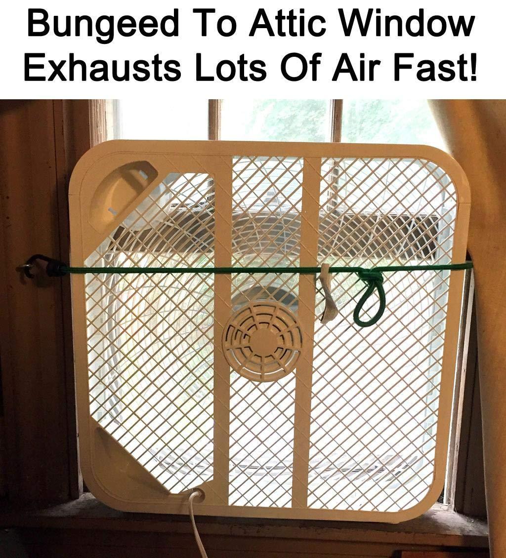 Hurricane Classic Floor Mount Box Fan w/ 3 Quiet Speeds, White, 20