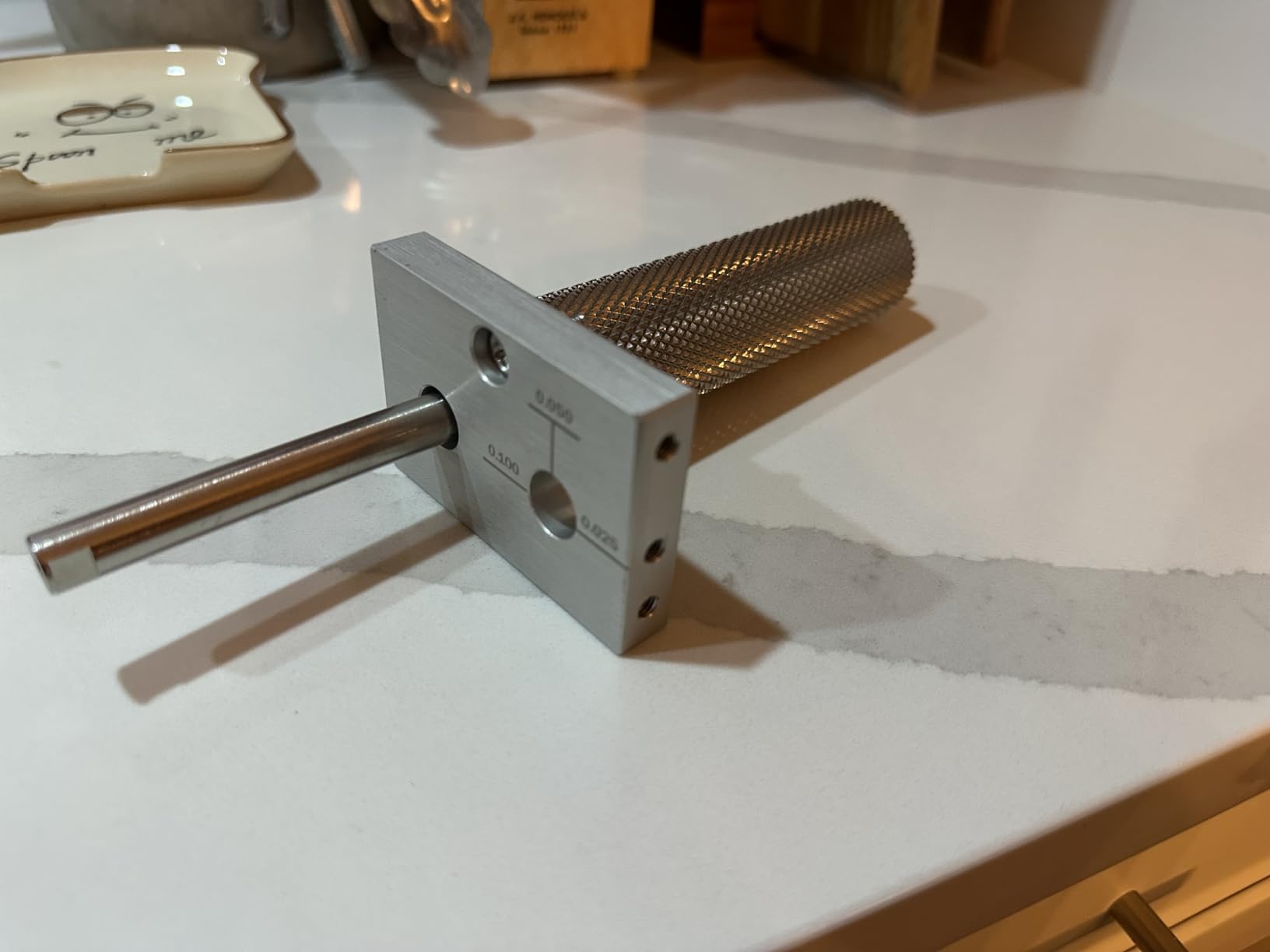 FERRODAY Malted Grain Mill for Grain Malt Barley, 2 Roller Stainless Steel Crusher Malt Mill, Heavy Duty Homebrew Grain Grinder, Adjustable Barley Crusher, Low Speed Drill, Manual Mill No Base customer photo 2