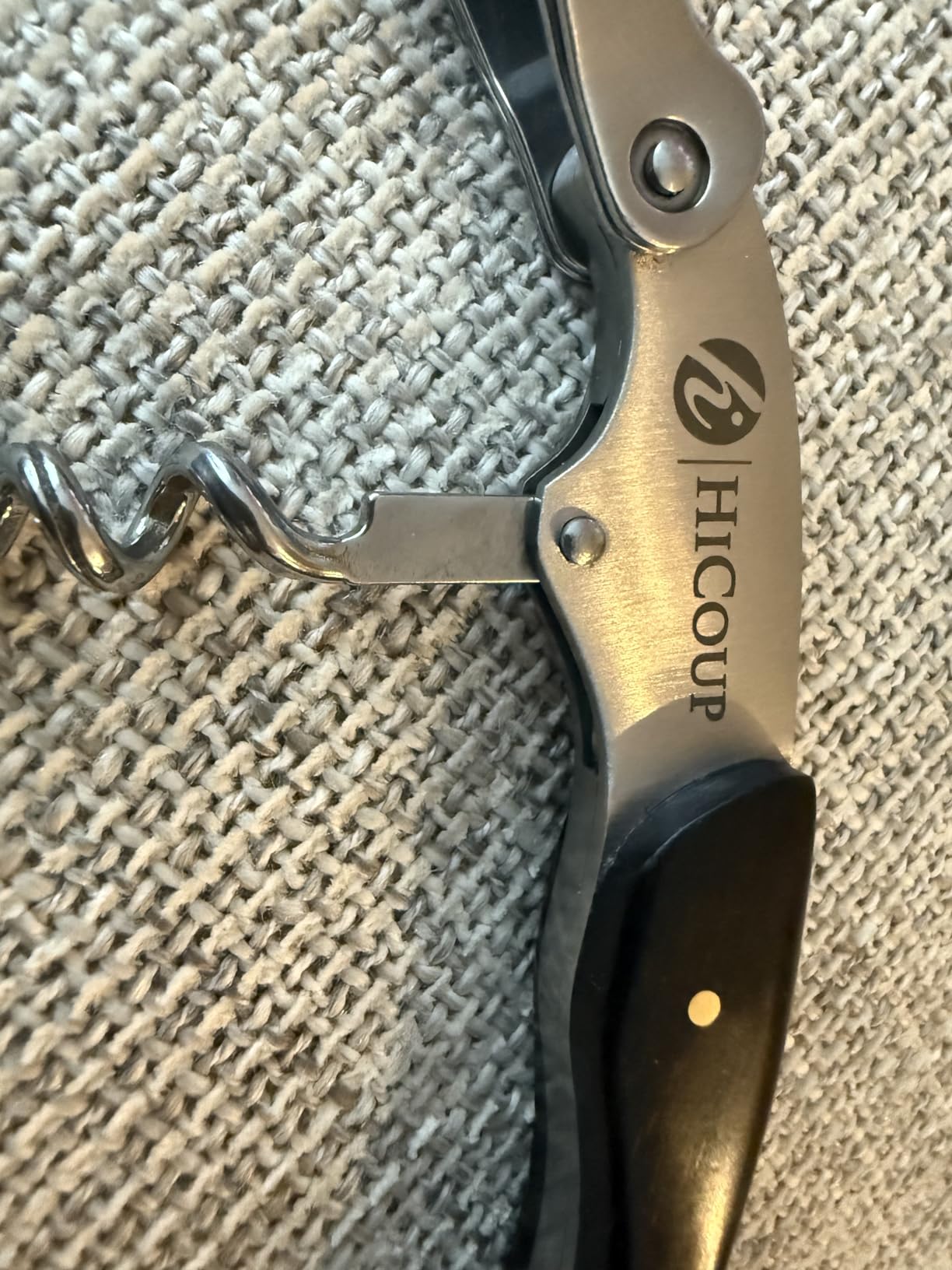 Hicoup Wine Opener - Professional Corkscrews for Wine Bottles w/Foil Cutter and Cap Remover - Manual Wine Key for Servers, Waiters, Bartenders and Home Use - Sandalwood customer photo 1