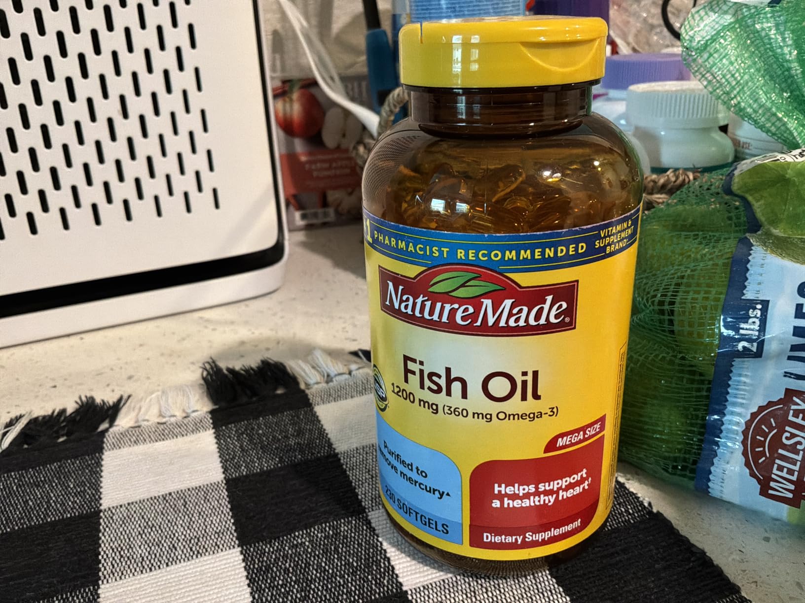 Nature Made Fish Oil Omega 3 Supplements, 1200 mg Softgels, Omega 3 Fish Oil for Healthy Heart Support, 230 Softgels, 115 Day Supply customer photo 1