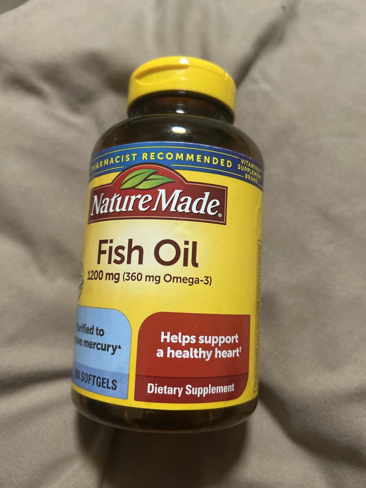 Nature Made Fish Oil Omega 3 Supplements, 1200 mg Softgels, Omega 3 Fish Oil for Healthy Heart Support, 230 Softgels, 115 Day Supply customer photo 2