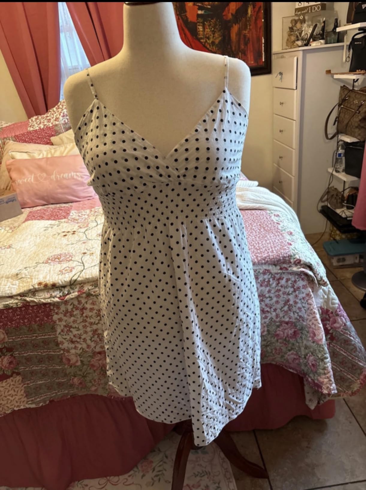 Bonnlo Female Dress Form Pinnable Mannequin Body Torso with Wooden Tripod Base Stand (White, 6) customer photo 1