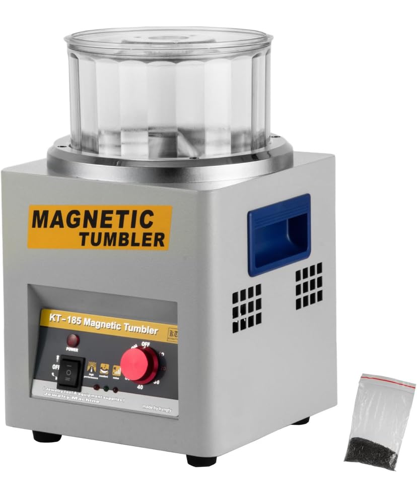 BestEquip Magnetic Tumbler, Jewelry Polisher 2000 RPM Finisher, 7.3 inch Magnetic Polisher 3.3 LBS Capacity, 1-60 min Time Control for Jewelry (KT185) customer photo 1