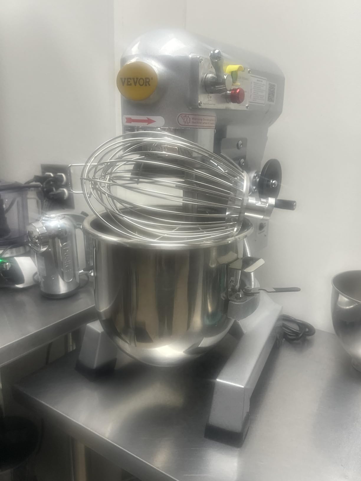 Happybuy 30Qt Commercial Food Mixer with Timing Function, Commercial Mixer 1250W Stainless Steel Bowl Heavy Duty Electric Food Mixer Commercial with 3 Speeds Adjustable, Perfect for Bakery Pizzeria customer photo 2