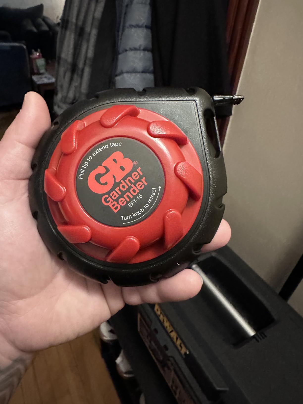 Gardner Bender EFT-15 Mini Cable Snake, 15 Ft Steel Fish Tape, Electrical Wire Fishing Tape, Red & Black customer photo 1