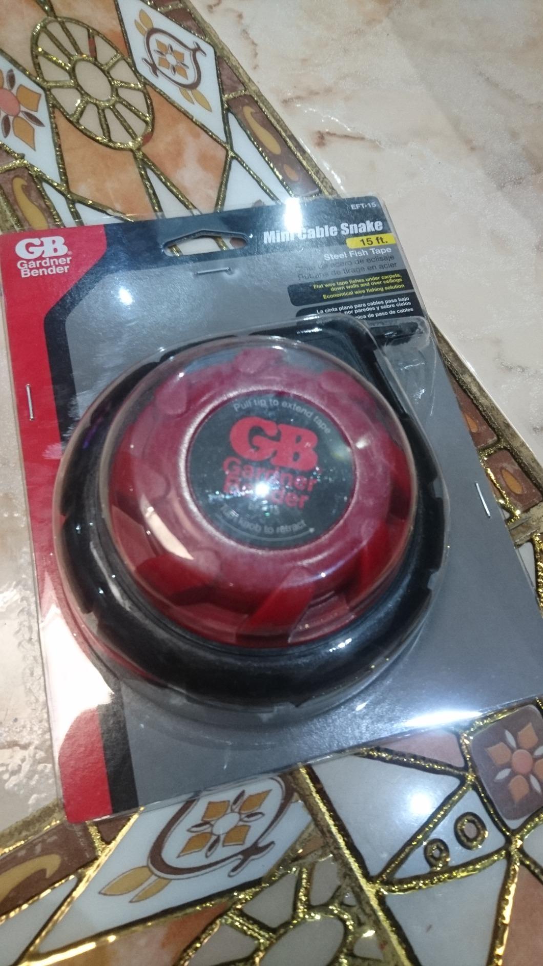 Gardner Bender EFT-15 Mini Cable Snake, 15 Ft Steel Fish Tape, Electrical Wire Fishing Tape, Red & Black customer photo 2
