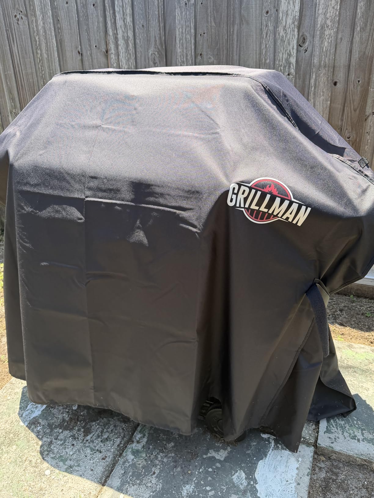 Grillman Grill Cover, BBQ Outdoor Grill Covers, Charcoal, Gas Grills, Waterproof, Rip-Proof, Weather-Resistant, Anti-UV, Barbecue Cover for Weber, Genesis, Charbroil, Nexgrill, etc (Black, 58 Inch) customer photo 1
