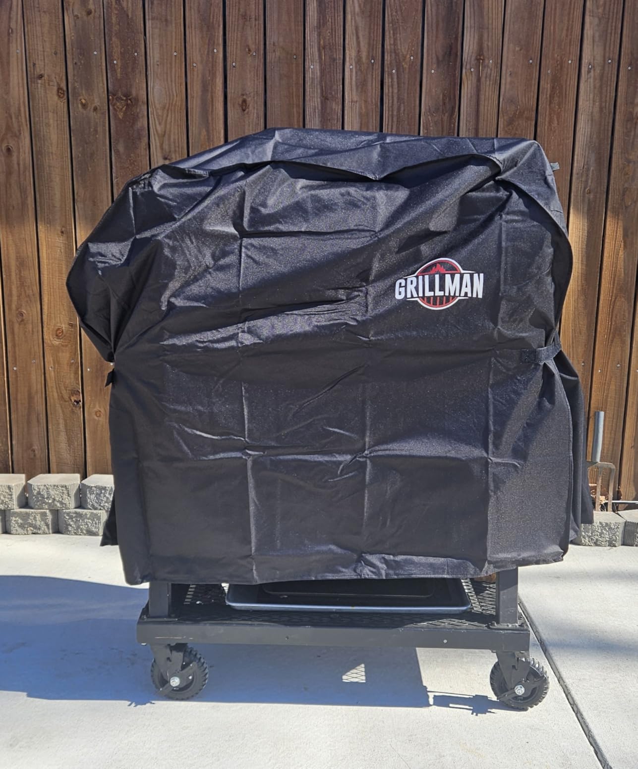 Grillman Grill Cover, BBQ Outdoor Grill Covers, Charcoal, Gas Grills, Waterproof, Rip-Proof, Weather-Resistant, Anti-UV, Barbecue Cover for Weber, Genesis, Charbroil, Nexgrill, etc (Black, 58 Inch) customer photo 2