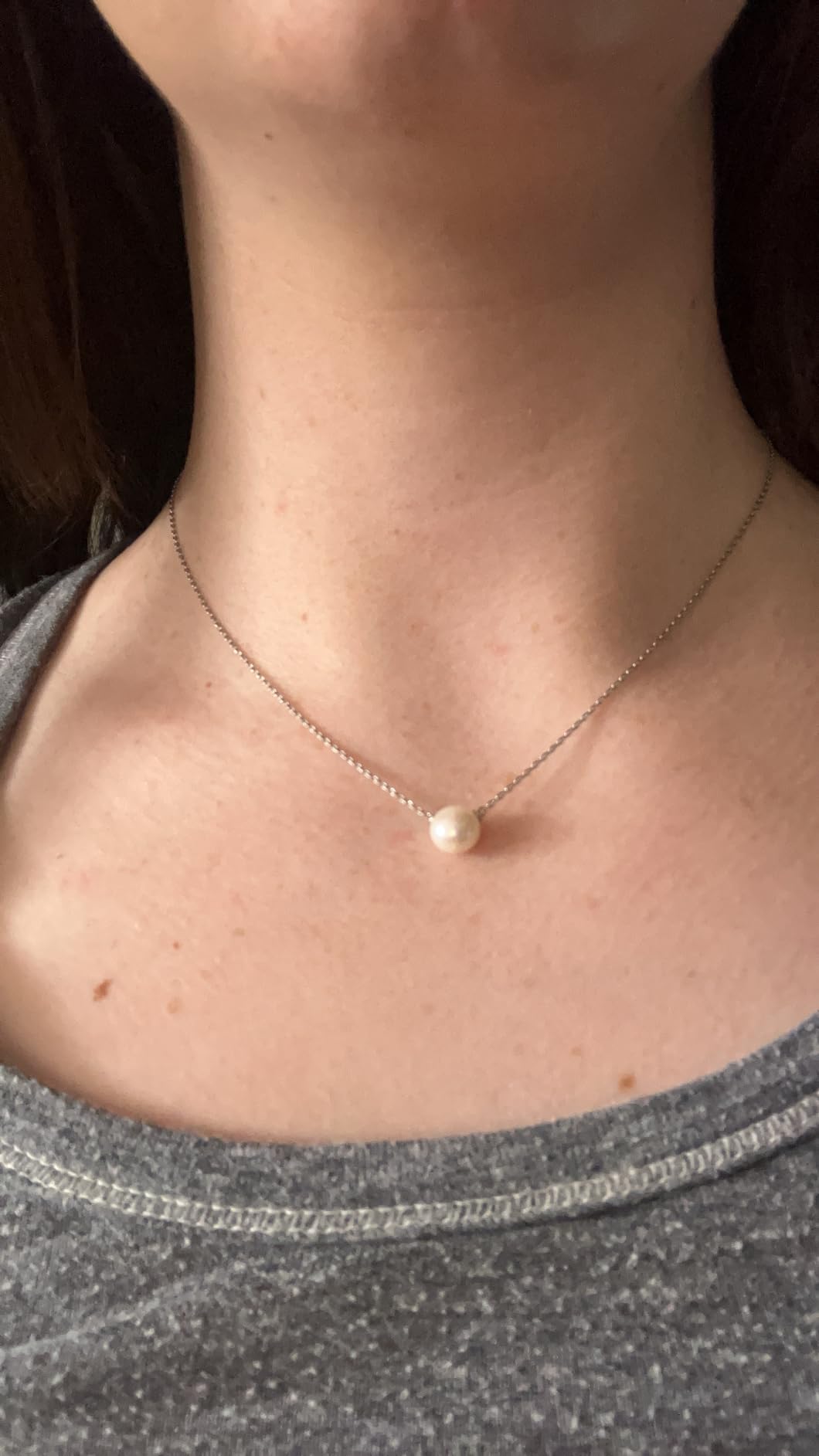 PAVOI Handpicked AAA+ Freshwater Cultured Single Pearl Necklace Pendant | Gold Necklaces for Women customer photo 1