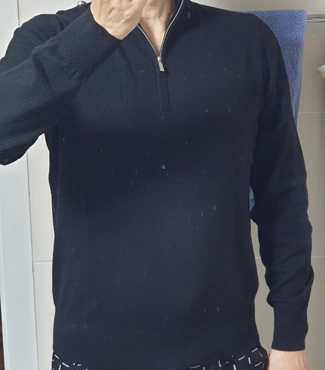 State Cashmere Men's Half Zip Mock Neck Sweater 100% Pure Cashmere Polo Neck Pullover customer photo 1