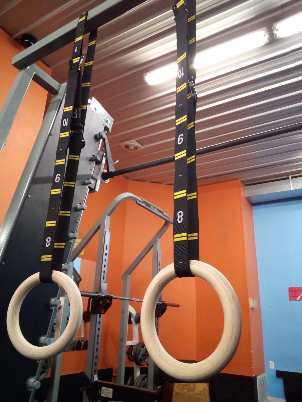 Double Circle Wood Gymnastics Rings with Quick Adjust Numbered Straps and Exercise Videos Guide - Full Body Workout Rings, Calisthenics, Home Gym customer photo 1
