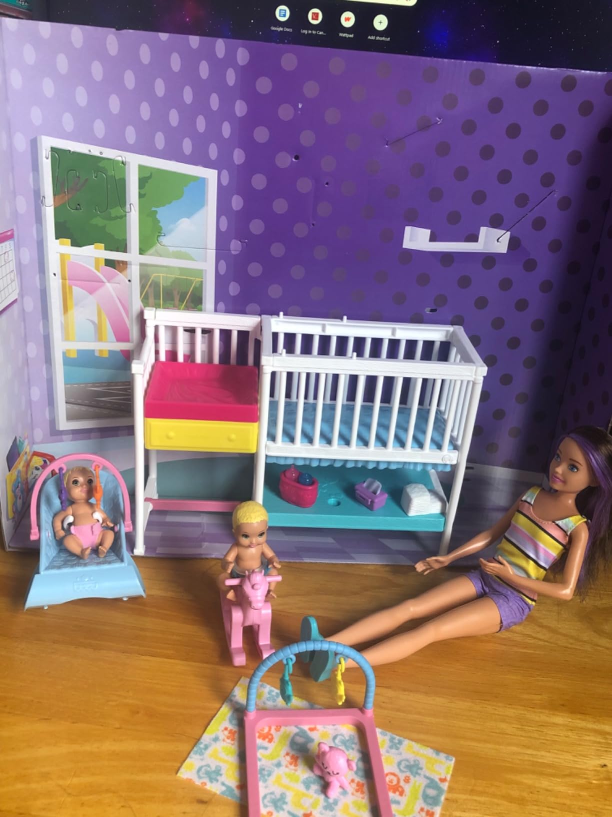 Barbie Babysitting Playset with Skipper Doll, Baby Doll, Bouncy Stroller and Themed Accessories customer photo 1