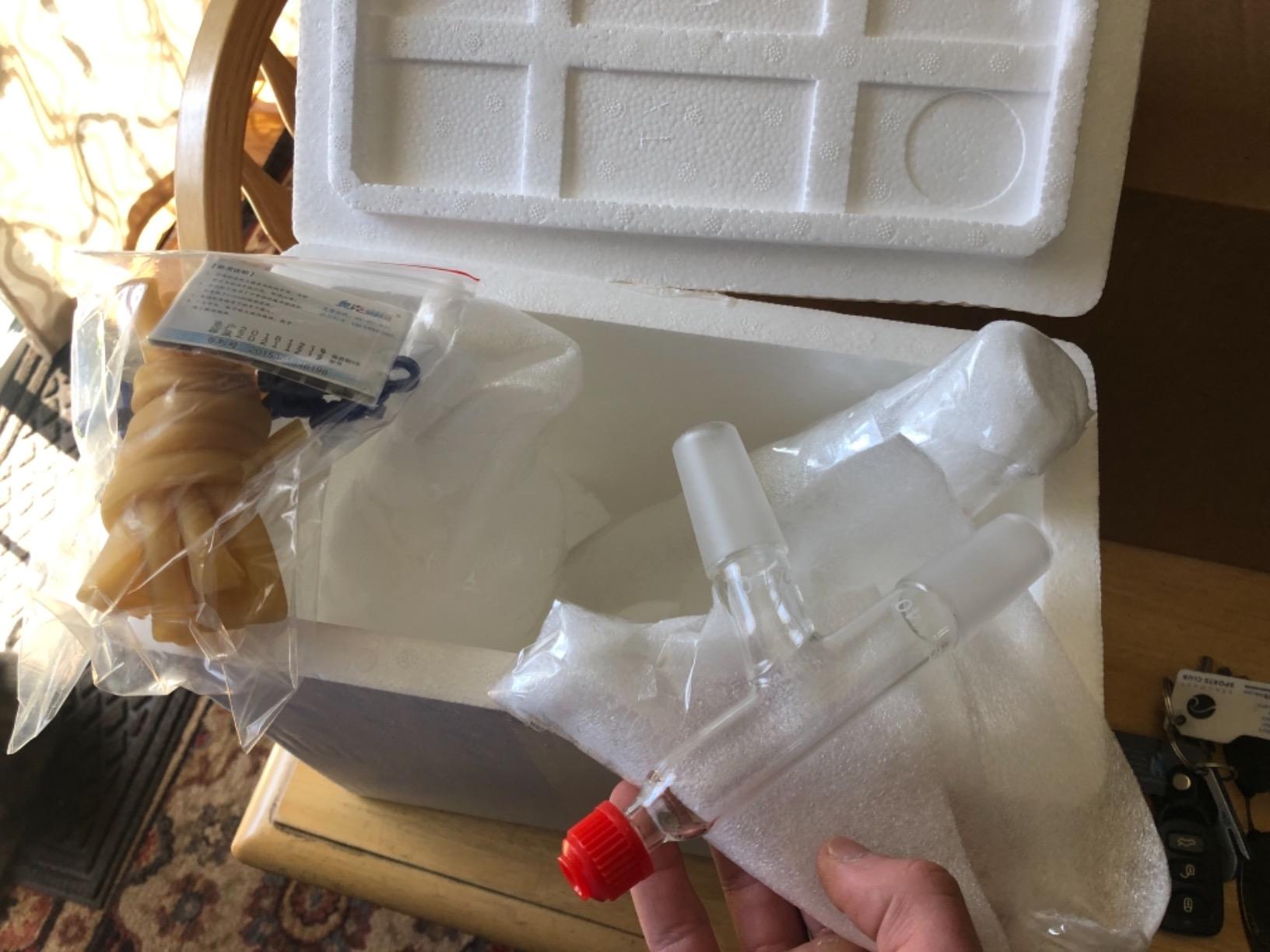 500ml 24/40 Glass Distillation Apparatus, New Lab Glassware Kit for Essential Oils and Aqueous Extract customer photo 1