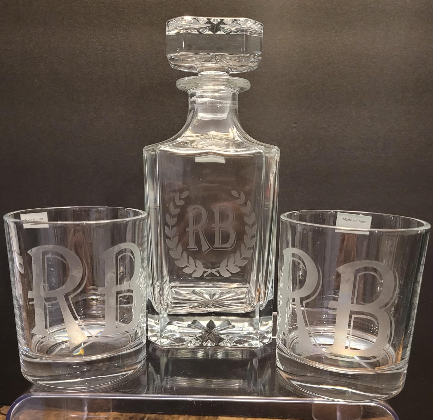 Whiskey Decanter set for Liquor Scotch Bourbon or Wine, Includes 2 Old Fashioned Whisky Glasses customer photo 1