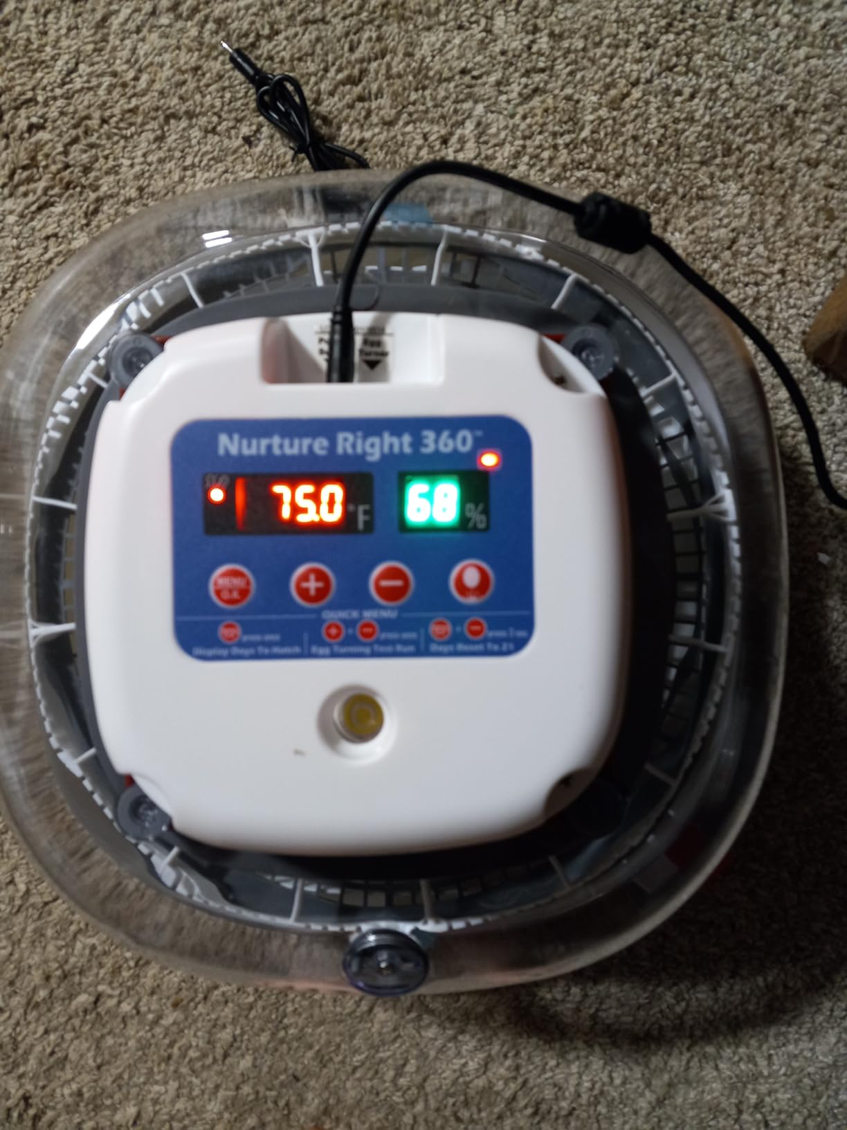 Harris Farms Nurture Right Egg Incubator for Hatching Chicks, Holds 12-22 Eggs, Automatic Turner with Temperature and Humidity Control, 360 Degree View with Clear Window customer photo 2