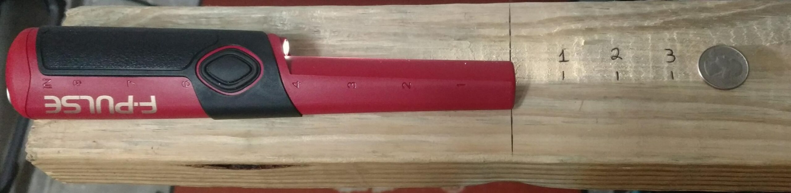 F-Pulse Waterproof Pinpointer Metal Detector, Red - Pulse Induction Technology for Deepest Detection, Long Battery Life, LED Light, vibrate & beep Modes for Precise Target Location. customer photo 1