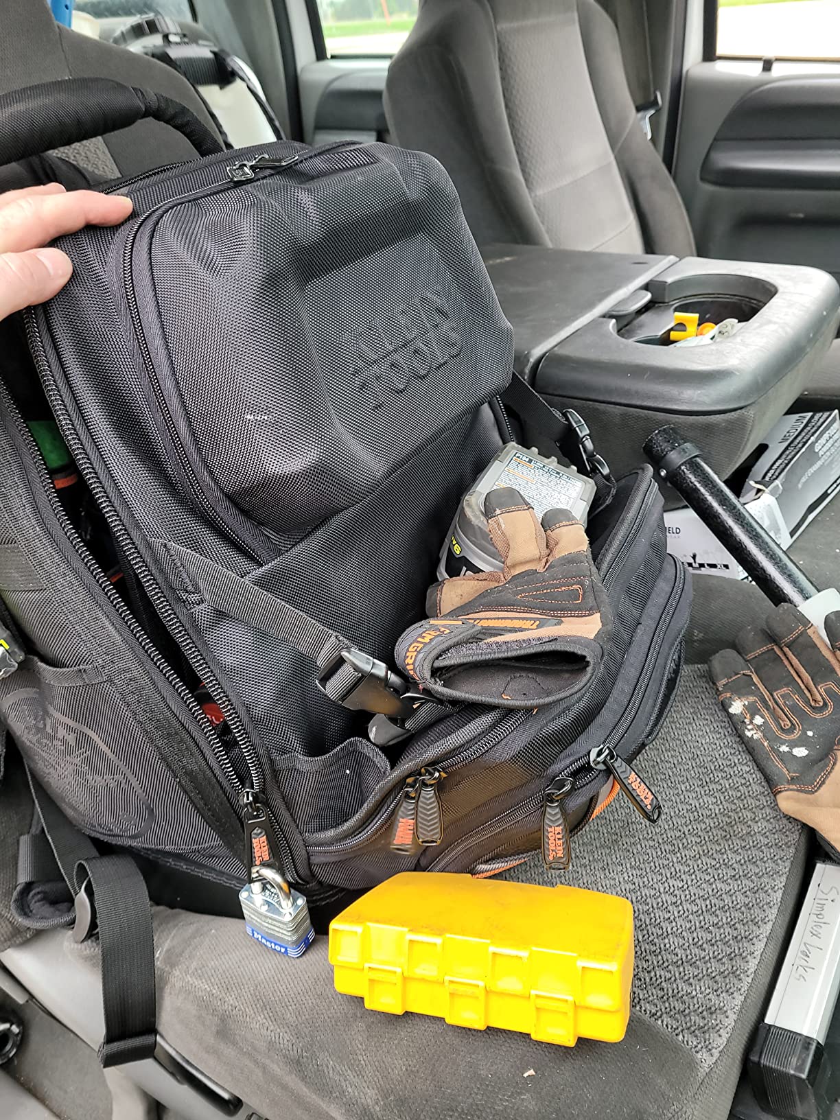 Klein Tools 55485 Tool Bag Backpack, Durable Electrician Backpack with 48 Pockets for Hand Tools, Waterproof Bottom, Removable Carrier customer photo 2