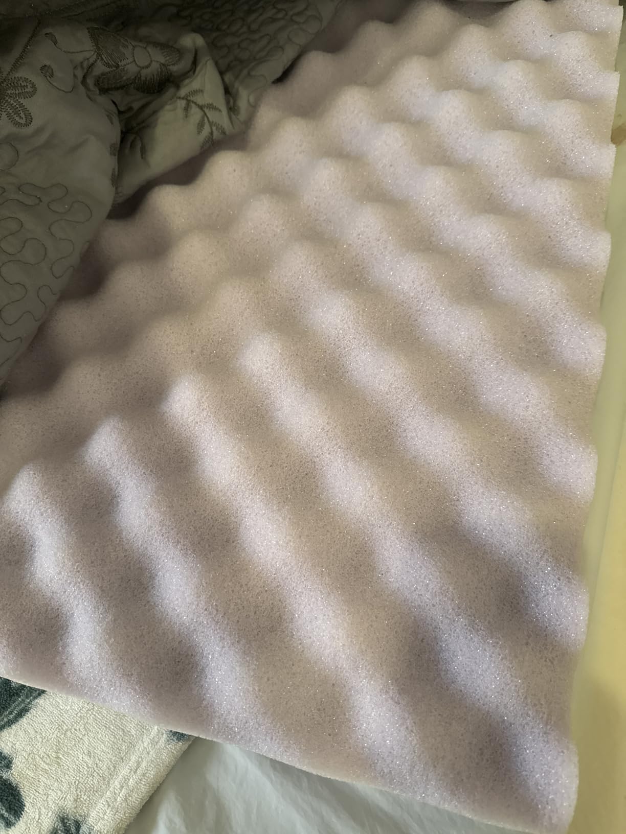 Best Price Mattress 3 Inch Egg Crate Memory Foam Mattress Topper with Soothing Lavender Infusion, CertiPUR-US Certified, Dorm Essentials, Twin customer photo 1