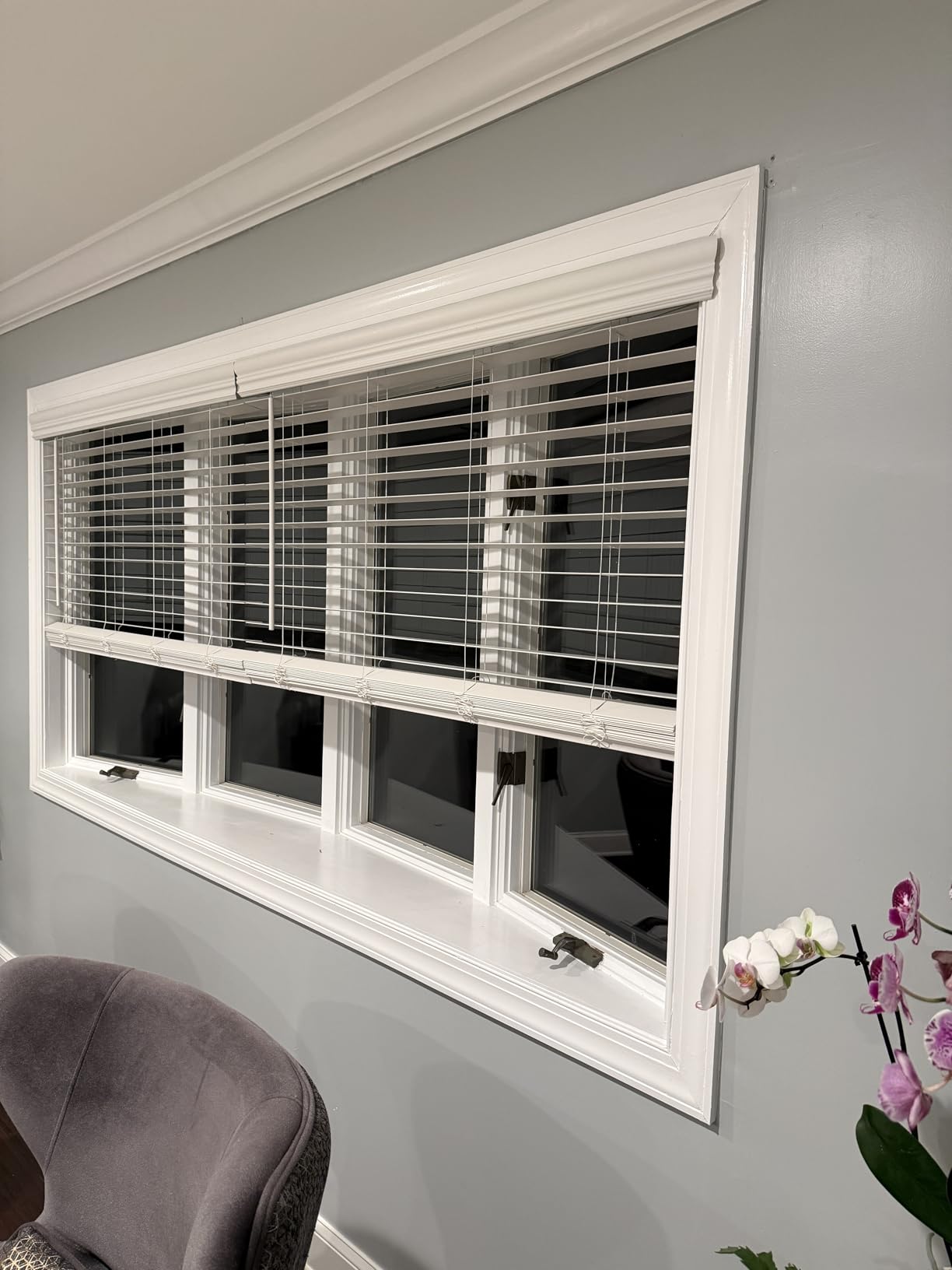 ARLO BLINDS Faux Wood Blinds with Crown Valance - 34.25